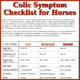 Colic Symptoms Checklist for Horses - KPP