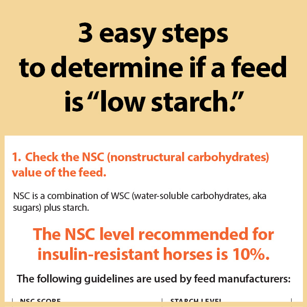 How to tell if your horse feed is low starch KPP