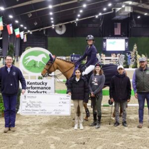 Kama Godek in the Winner's circle of the Kentucky Performance Products Grand Prix